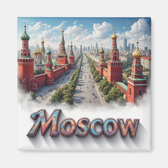 Imán 🧲 Moscú Rusia Aventura Memoria 🇷🇺 (Frente)
