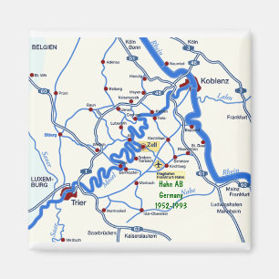 Imán Mosel Map con Hahn Magnet