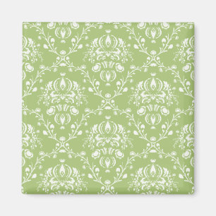 Imán Moss Green Damask