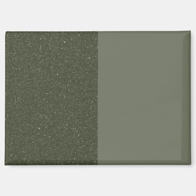 Imán Moss Green Split Design Magnet (Personalizable) (Anverso)