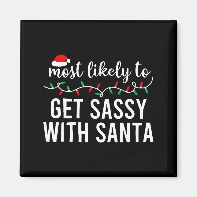 Imán Most Likely To Christmas Shirt Matching Family Paj (Frente)