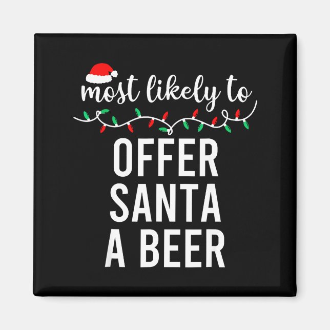 Imán Most Likely To Christmas Shirt Matching Family Paj (Frente)