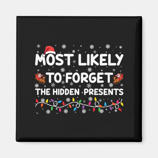 Imán Most Likely To Forget The Hidden Xmas  (Frente)