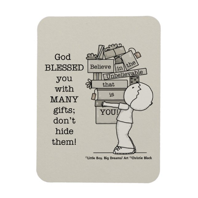 Imán Mostrar tus regalos (Vertical)