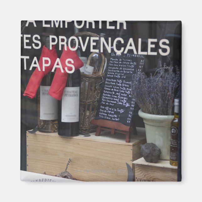 Imán Mostrar ventana y vino (Frente)