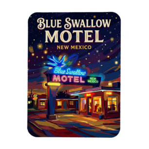 Imán Motel Blue Swallow USA