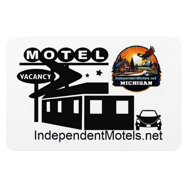 Imán Motel List Refrigerator Magnet (Horizontal)