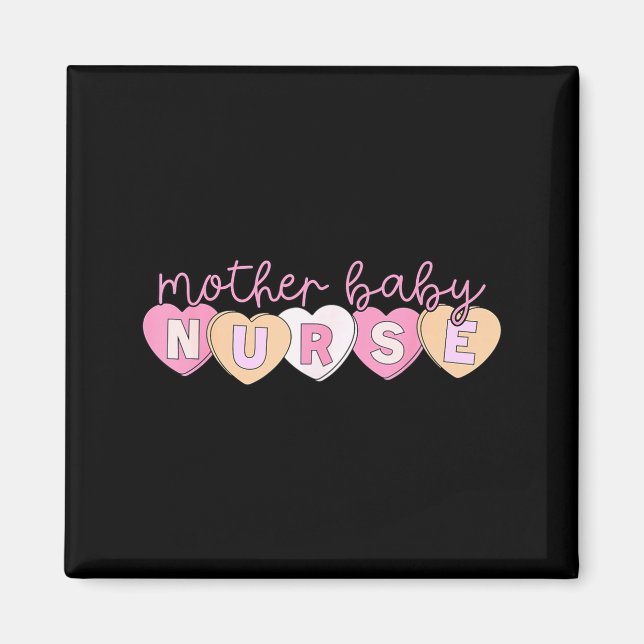 Imán Mother Baby Nurse Hearts Valentine Obgyn Stpartum  (Frente)