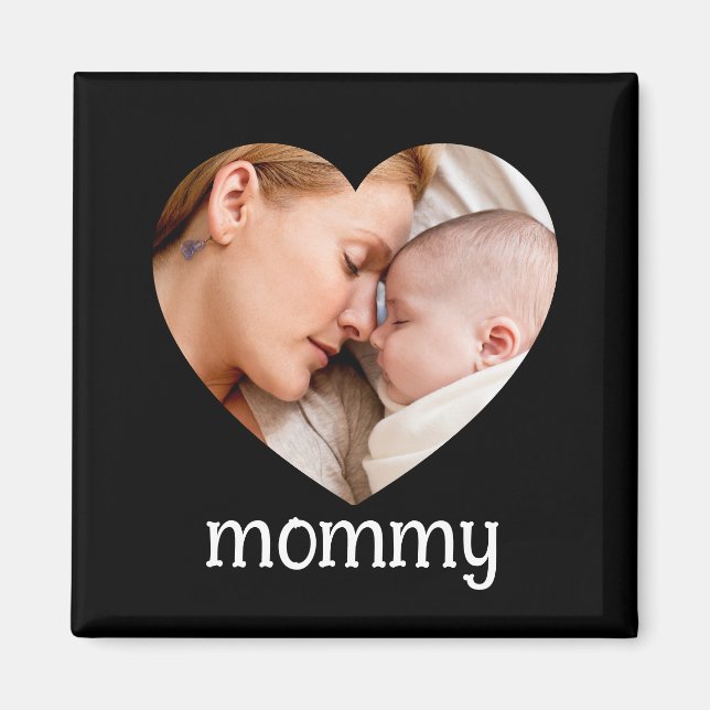 Imán mothers day  cute heart photo  (Frente)