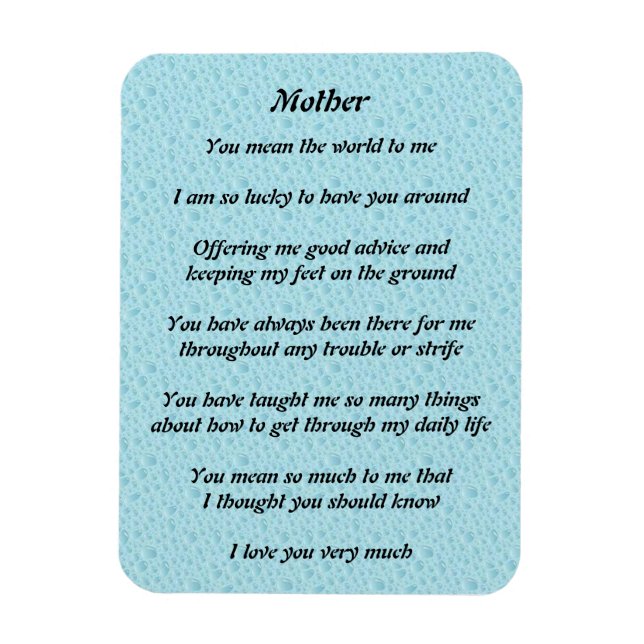 Imán Mothers Poem Magnet (Vertical)
