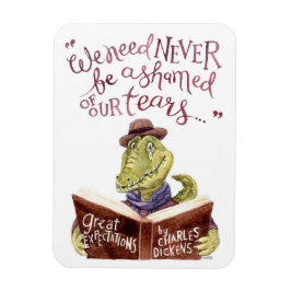 Imán Motivación Charles Dickens Cita Croc acuarela