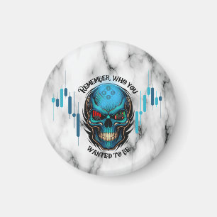 Imán Motivación Comercial   Calavera y Mármol   Recuerd