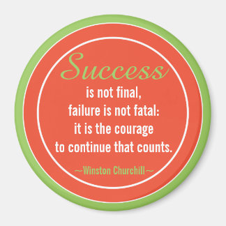 Imán Motivación de citas positivas de Actitud-Churchill