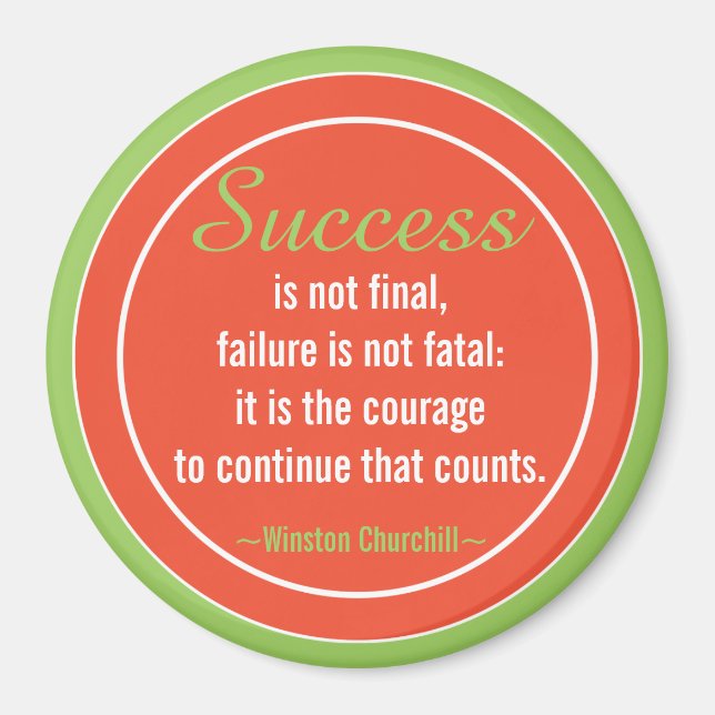 Imán Motivación de citas positivas de Actitud-Churchill