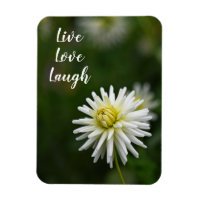 Motivación de flor blanca única