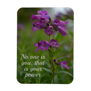 Imán Motivación de la flor rosada púrpura