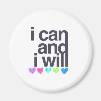 Imán Motivación inspiradora que puedo y que imprimiré