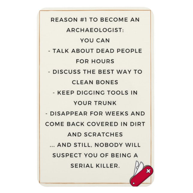 Imán Motivación malvada arqueológica (Vertical)