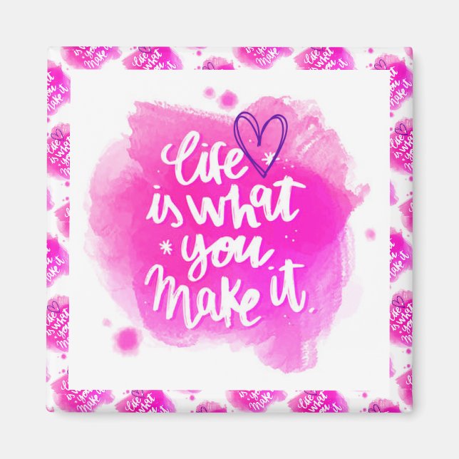 Imán Motivación Moderna Elegante Mejor Mensaje Popular (Frente)