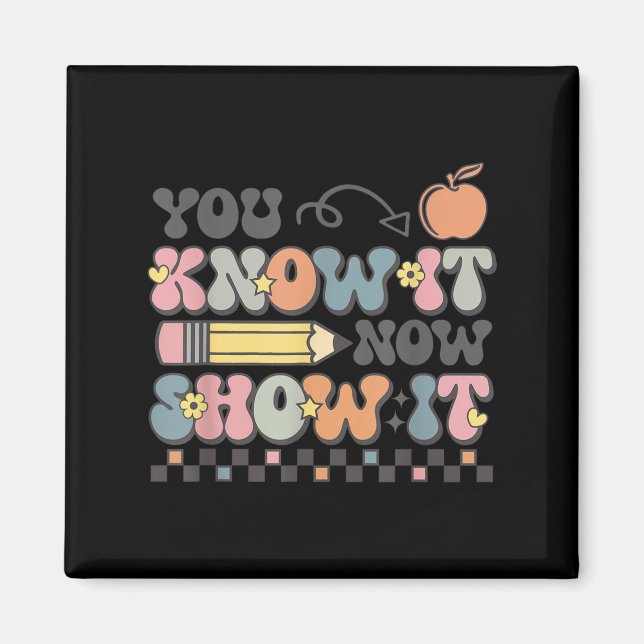 Imán Motivational State Testing Test Day You Know It No (Frente)