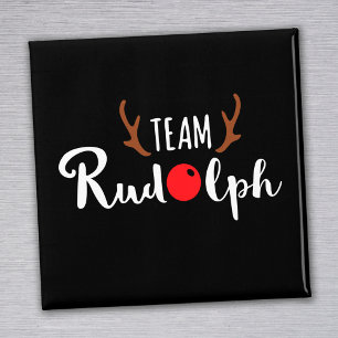 Imán Motivo de Navidad del Equipo Rudolph