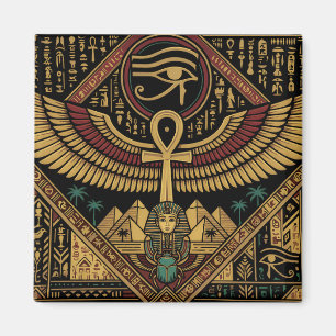 Imán Motivos del Antiguo Egipto Símbolo Ankh y Ojo de H