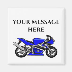 Imán Moto azul