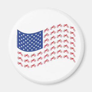 Imán mOTO-cROSS-fLAG-wAVE