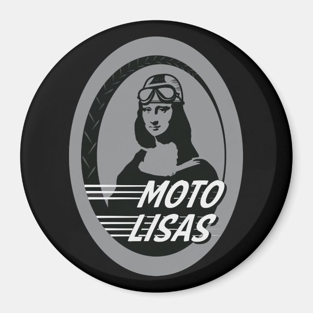 Imán Moto Lisas Redondo Magnet (varios tamaños disponib (Frente)