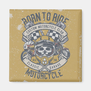 Imán Moto retro grunge
