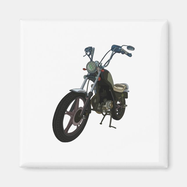Imán Motocicleta clásica de época (Frente)