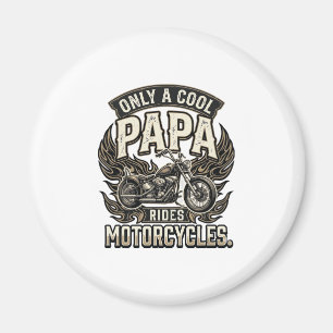 Imán Motocicleta Cool Papa Motociclista Antiguo