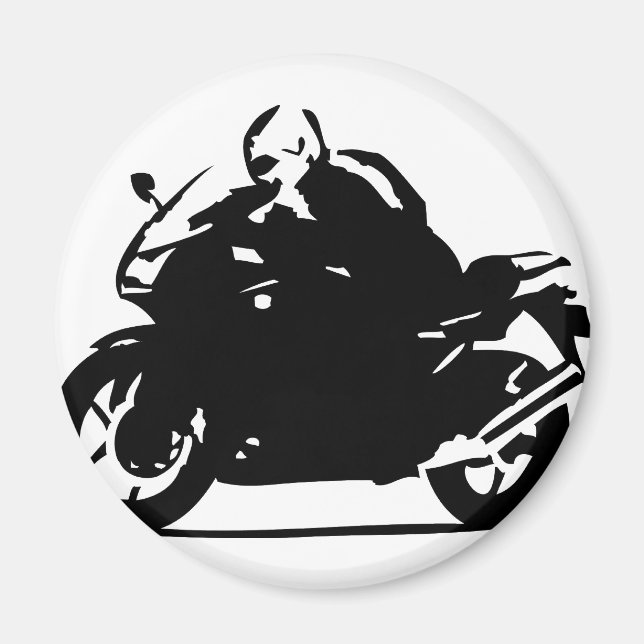 Imán motocicleta de icono negro (Frente)