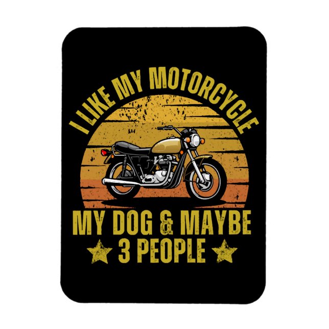 Imán Motocicleta de perro (Vertical)
