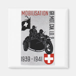 Imán Motocicleta Recon suiza de la Segunda Guerra Mundi