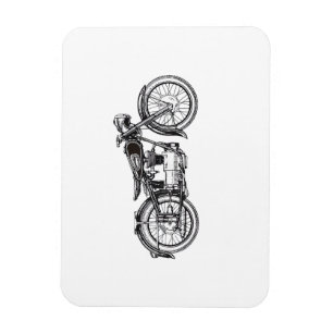 Imán Motocicleta retro vintage _ Me encanta mi motocicl