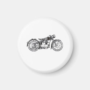 Imán Motocicleta retro vintage _ Me encanta mi motocicl