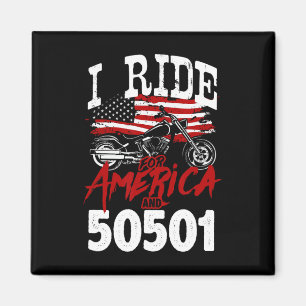 Imán Motociclista Anti Trump 50501 Pro-democracia Re