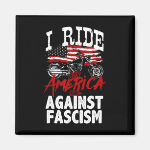 Imán Motociclista anti Trump resiste contra el fascismo
