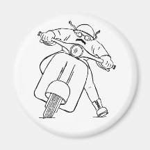 Motociclista Retro Motociclista con bigote