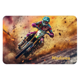 Imán Motocross de nombre personalizado