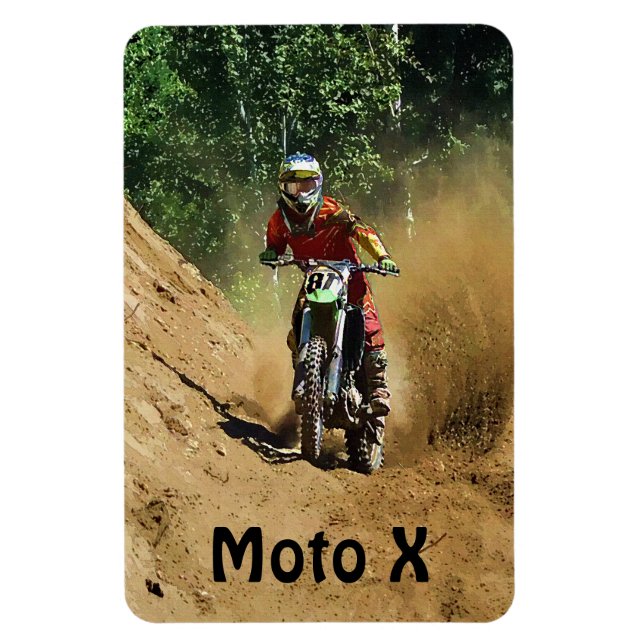 Imán Motocross Dirt-Racer Sports Art Magnet (Vertical)