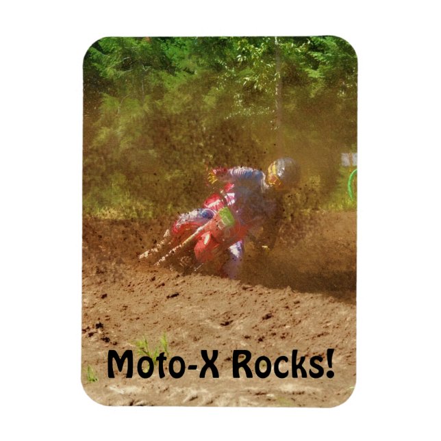 Imán Motocross Dirt-Racer Sports Art Magnet (Vertical)