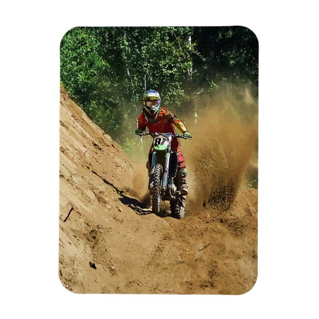 Imán Motocross Dirt-Racer Sports Art Magnet (Vertical)