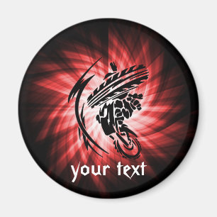 Imán Motocross rojo