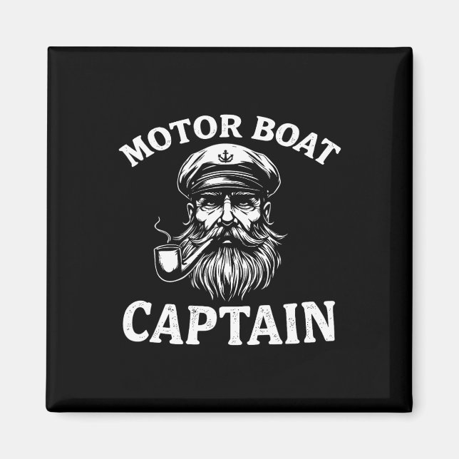 Imán Motor Bote Captain Tee Funny Bote Set Sailin (Frente)