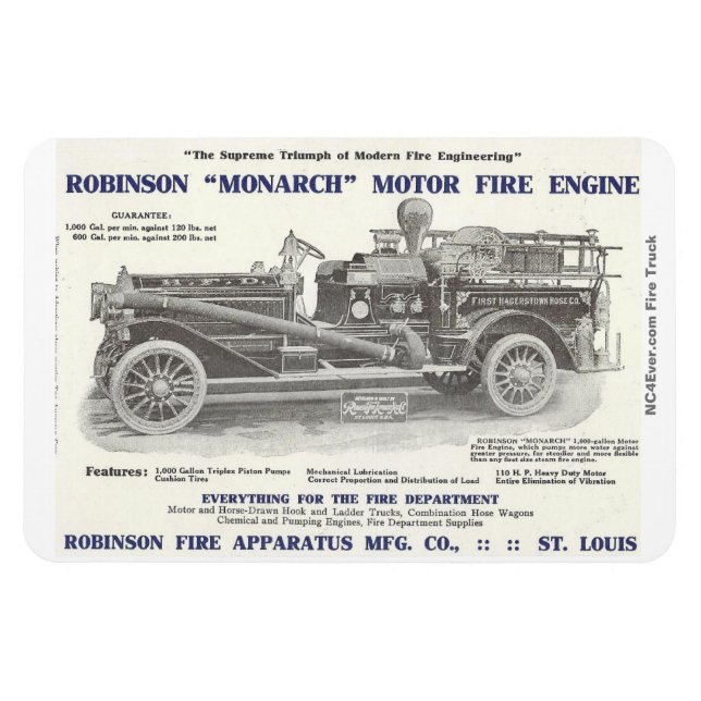 Imán Motor de bomberos de Robinson 1913 flexible (Horizontal)