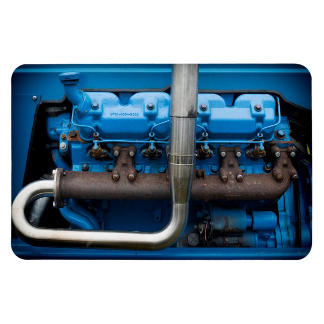 Imán Motor del Tractor Azul (Horizontal)