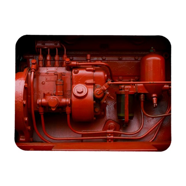 Imán Motor del tractor rojo (Horizontal)