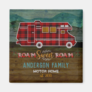 Imán Motorhome rv Camper Travel Van Rustic Personalized